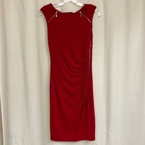 Caché Red Pencil Dress